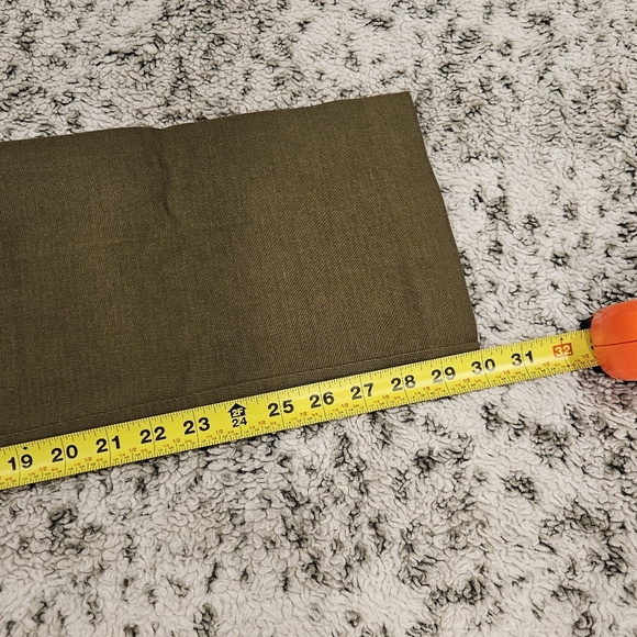 Zara SZ M Olive Green Straight Leg Flat Front Stretch Preppy Ankle Pants - Picture 11 of 12